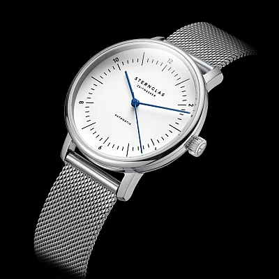 Sternglas Naos XS Automatic White Dial Mesh S02-ND01-MI01