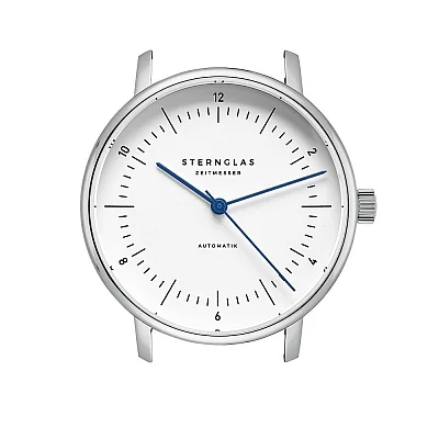 Sternglas Naos XS Automatic White Dial White Leather Strap S02-ND01-KL12