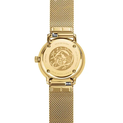 Sternglas Naos XS Edition Elyra Quartz Date White Dial Mesh S01-NDE12-MI07