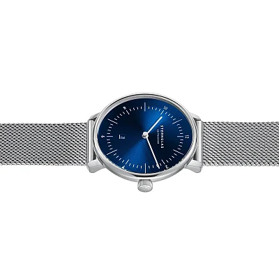 Sternglas Naos XS Quartz Date Blue Dial Mesh S01-ND58-MI01