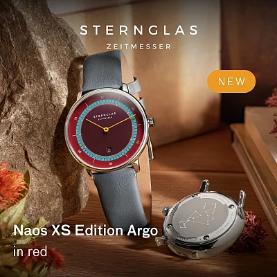 Sternglas Naos XS Quartz Date Edition Argo Rd Dial S01-NDA24-KL10