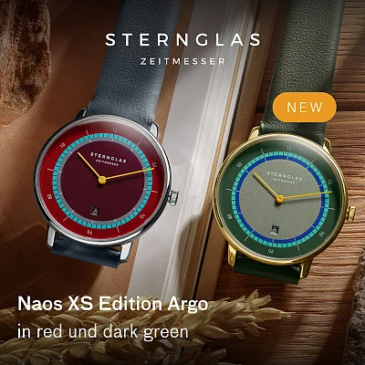 Sternglas Naos XS Quartz Date Edition Argo Rd Dial S01-NDA24-KL10