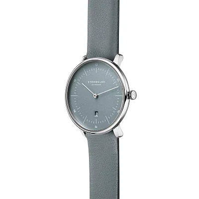 Sternglas Naos XS Quartz Date Edition Flora Sand Blue S01-NDF17-KL10