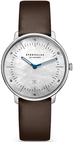 Sternglas Naos XS Quartz Date Mother of Pearl Dial S01-NDP01-KL17
