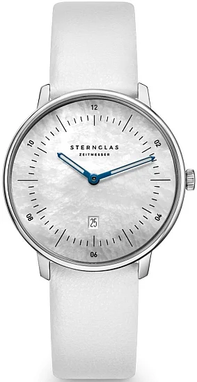 Sternglas Naos XS Quartz Date Mother of Pearl Dial S01-NDP01-KL12