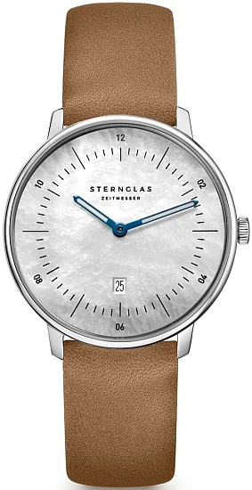 Sternglas Naos XS Quartz Date Mother of Pearl Dial S01-NDP01-KL04