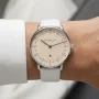  Zdjęcie 2 Sternglas Naos XS Quartz Date Sand Dial White Leather Strap S01-ND54-KL12