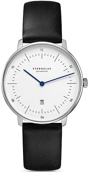 Sternglas Naos XS Quartz Date White Dial S01-ND01-KL05
