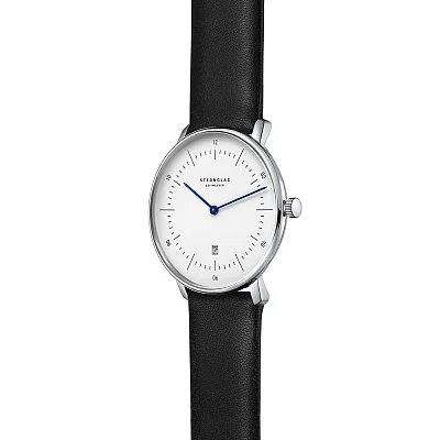 Sternglas Naos XS Quartz Date White Dial S01-ND01-KL05