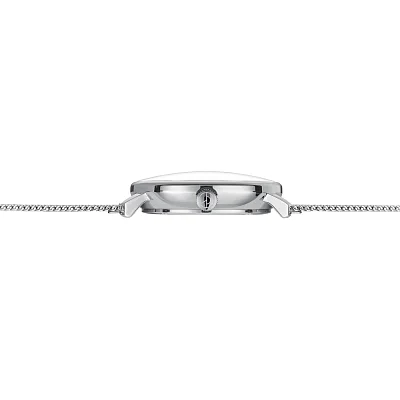 Sternglas Naos XS Quartz Date White Dial Mesh S01-ND44-MI01
