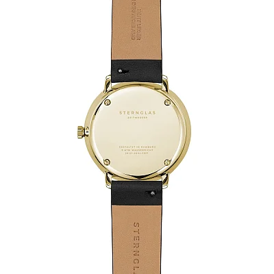 Sternglas Naos XS Quartz Date White Dial Yellow Gold PVD S01-ND50-KL08