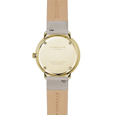 Sternglas Naos XS Quartz Date White Dial Yellow Gold PVD S01-ND02-KL06