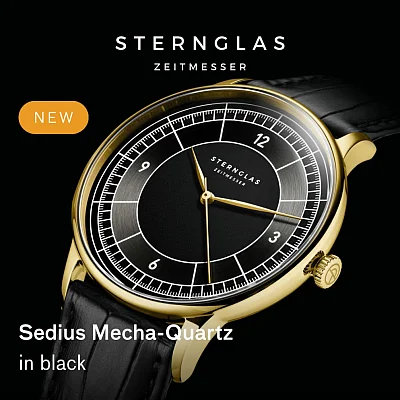 Sternglas Sedius Meca-Quartz Anthracite Sector Dial S01-SD04-HE03