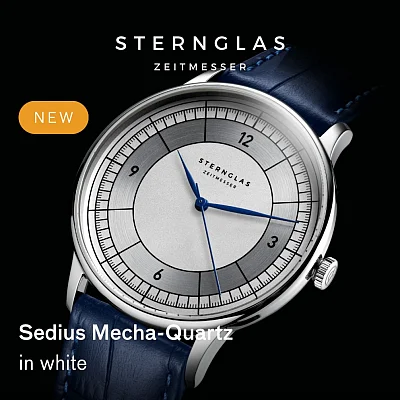 Sternglas Sedius Meca-Quartz Silver Sector Dial S01-SD01-HE02