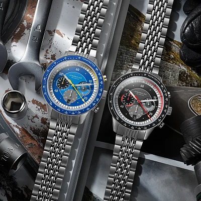 Sternglas Tachymeter 2.0 Meca-Quartz Chrono Black Dial Rice of Breads Bracelet S01-TM03-ME14