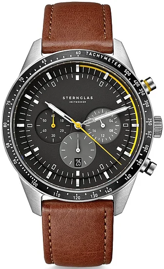 Sternglas Tachymeter Quartz Chrono Black Dial S01-TY03-MO11