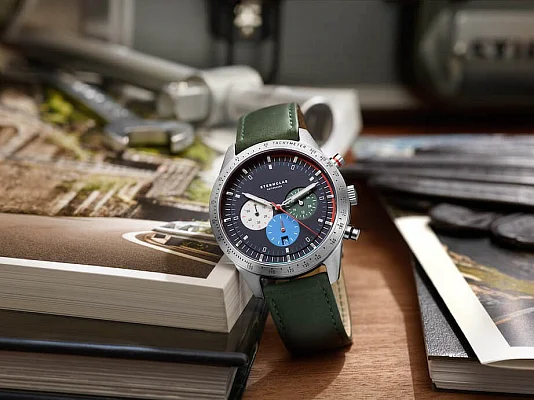 Sternglas Tachymeter Quartz Chrono Blue Dial S01-TY06-MO17