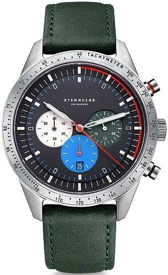 Sternglas Tachymeter Quartz Chrono Blue Dial S01-TY06-MO17