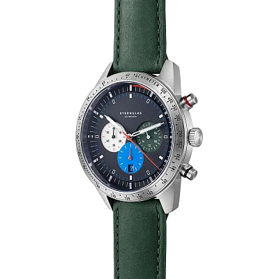Sternglas Tachymeter Quartz Chrono Blue Dial S01-TY06-MO17