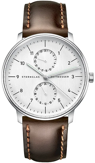 Sternglas Zirkel X Quartz Date White Dial S01-XX01-BR03