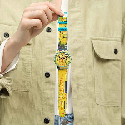 Swatch Art New Gent HOLLYWOOD AFRICANS BY BASQUIAT SUOZ354