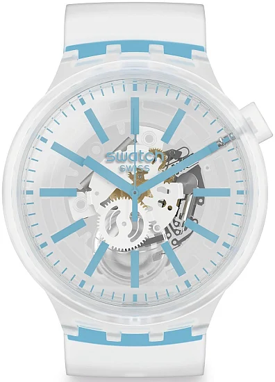 Swatch Big Bold Blue In Jelly SO27E105