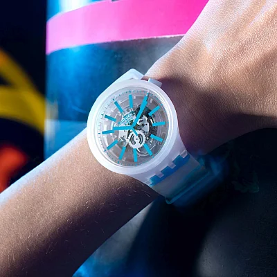Swatch Big Bold Blue In Jelly SO27E105