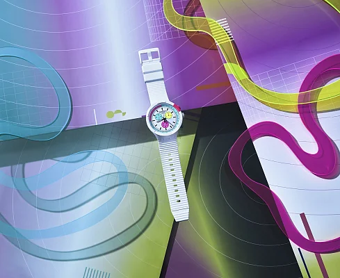 Swatch Big Bold Chrono THE PURITY OF NEON SB06W100