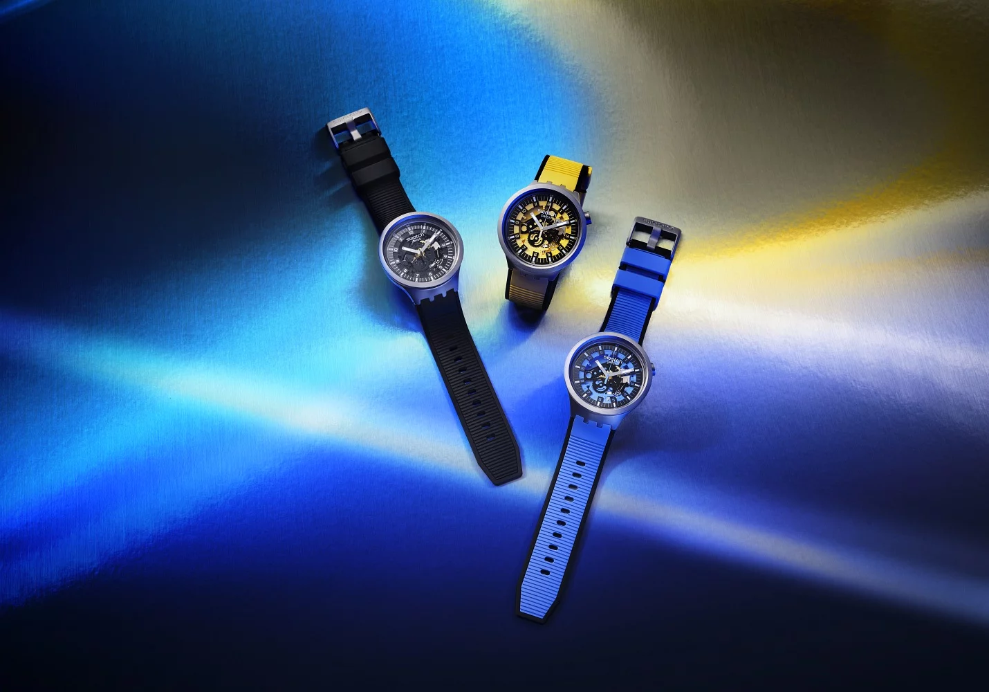 ✓ Swatch SB07S109 ⌚ Big Bold Irony BOLDEN YELLOW 👨 Zegarek Męski