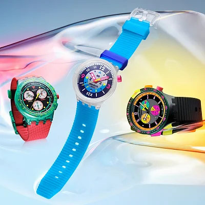 Swatch Big Bold NEON HIELO SB01K400