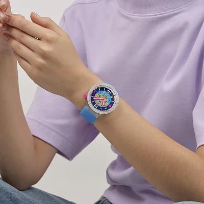 Swatch Big Bold NEON HIELO SB01K400
