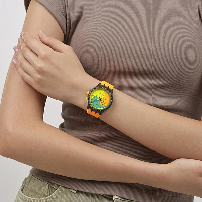 Swatch Chrono NEON SIGNAL FLAG SUSB422
