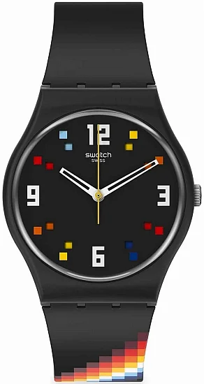 Swatch Gent Black Carousel Squares SO28B705