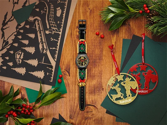 Swatch Gent Golden Merry SO28B115