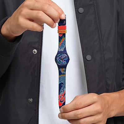 Swatch Gent Year of the Dragon DRAGON IN WAVES SO28Z125