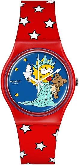 Swatch Gent X The Simpsons LITTLE LADY LIBERTY SO28Z120