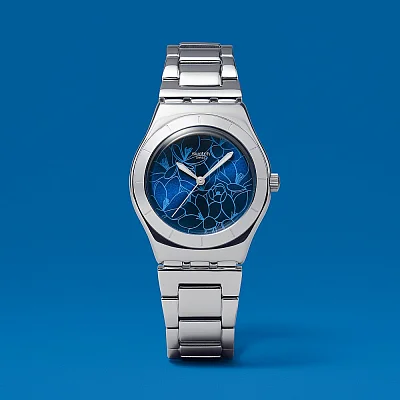 Swatch Irony Medium BLOSSOM TIME BLUE PETAL CHARM YLS235G