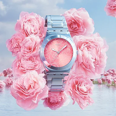 Swatch Irony Medium BLOSSOM TIME PINK PETAL CHARM YLS234G