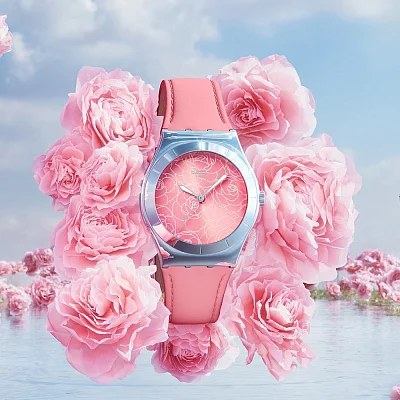 Swatch Irony Medium BLOSSOM TIME PINK PETAL PROMISE YLS234