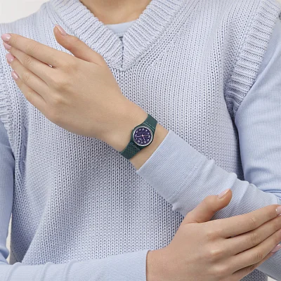 Swatch Lady TEAL WEAVE LL127