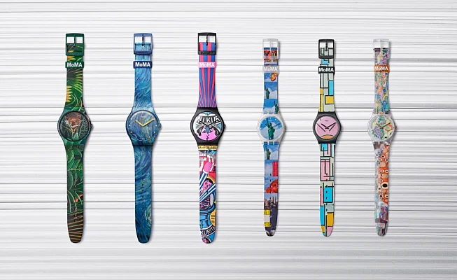 Swatch Art MOMA Gent Composition In Oval With Color Planes 1 By Piet Mondrian, The Watch GZ350