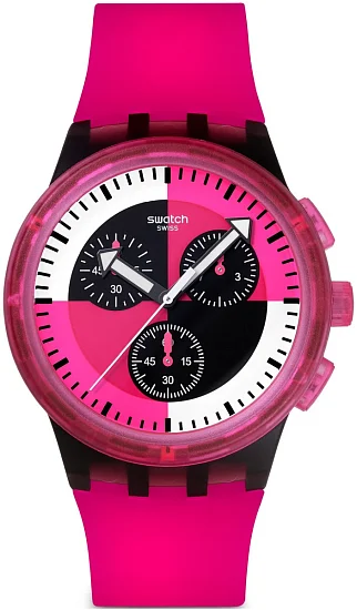 Swatch New Chrono Plastic FUCHSIA LINES SUSB110