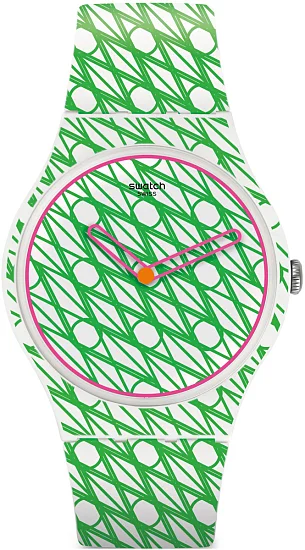 Swatch New Gent Art DUET IN GREEN AND PINK SUOZ208