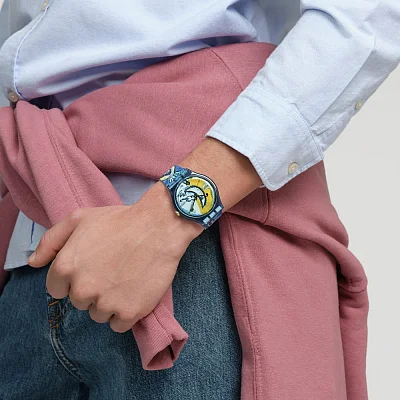 Swatch New Gent Art Journey The Blue Circus by Marc Chagall SUOZ365