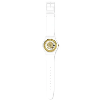 Swatch New Gent Biosourced Lacquered GOLDEN RINGS WHITE SO29W107