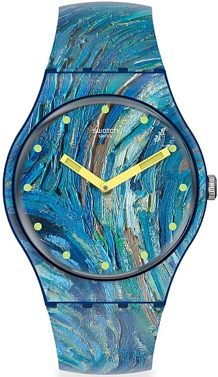 Swatch SUOZ335 - Art MOMA New Gent The Starry Night By Vincent Van