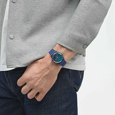 Swatch New Gent Fade to Teal SO29N708