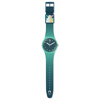 Swatch New Gent GREEN BACKSIDE WAVE OLYMPIC GAMES PARIS 2024 SO29G108X