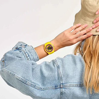 Swatch New Gent PURPLE RINGS YELLOW SO29J100