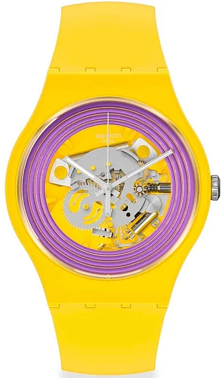 Swatch New Gent PURPLE RINGS YELLOW SO29J100